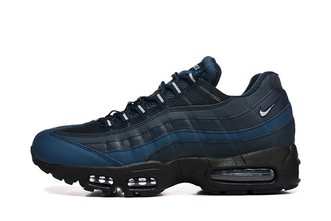 Men's Hot sale Running weapon Air Max 95 Black/Blue Shoes 063